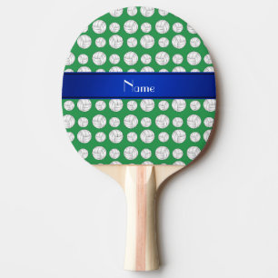 Blauer Streifen des personalisierten grünen Tischtennis Schläger