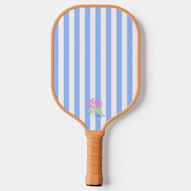 Blauer Streifen Pickleball Paddle-The Preppy Piece Pickleball Schläger (Rückseite)