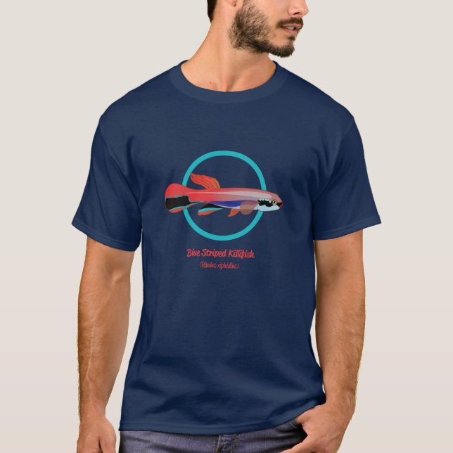 Blauer Streifen T-Shirt (Vorderseite)