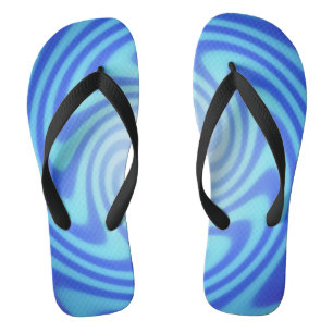 Blauer Strudel Flip Flops