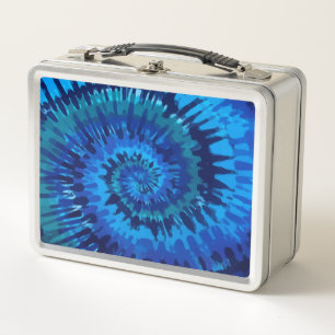 Blauer Strudel Metall Brotdose