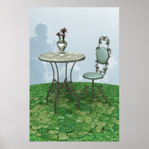 Blauer Stuhl Poster