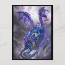 Blauer Sturm-Drache Postkarte