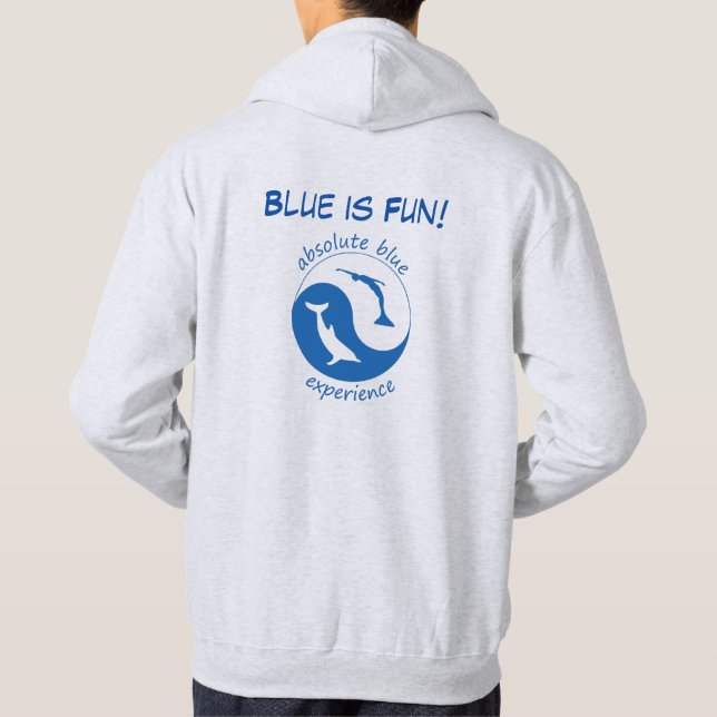 Blauer Sweatshirt (Rückseite)