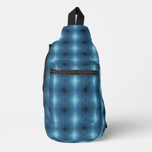 Blauer Swirl Crossbody Bag (Vorderseite)