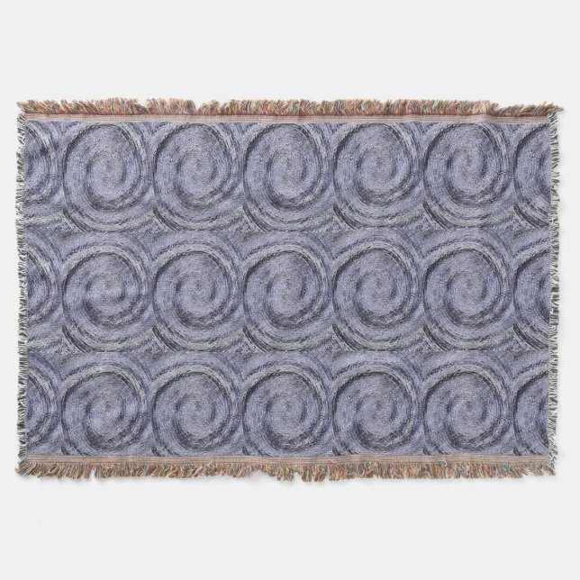 Blauer Swirl Decke (Vorderseite)