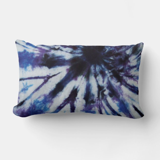 Blauer Swirl Lendenkissen (Vorderseite)