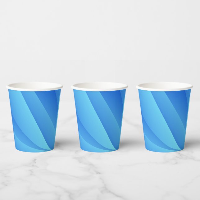 Blauer Swirl Pappbecher (Multi)