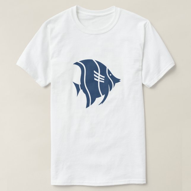 Blauer T - Shirt (Design vorne)