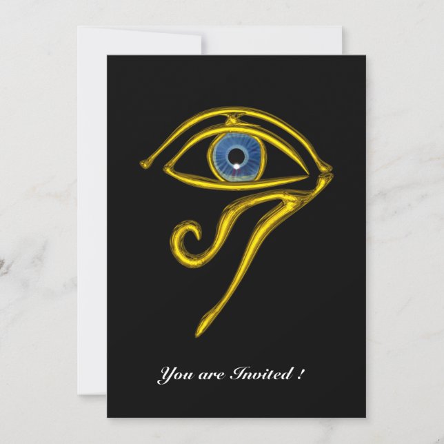 BLAUER TALISMAN, schwarz Einladung (Vorderseite)