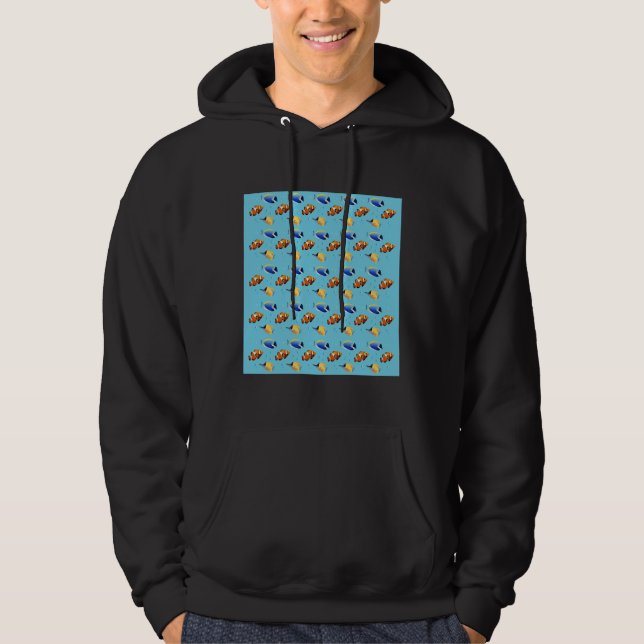 Blauer Tang und Kaninchenfisch Hoodie (Vorderseite)