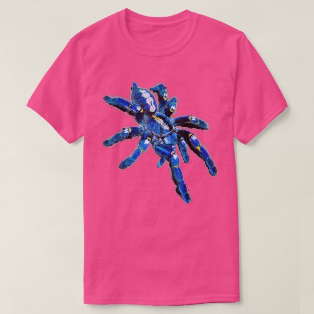 Blauer Tarantula Spider Poecilotheria Shirt (Design vorne)