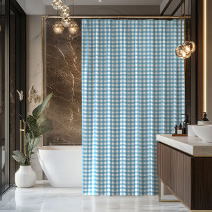 Blauer Tartan-Duschvorhang Rustikales Geschenk für Duschvorhang