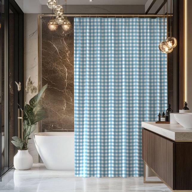 Blauer Tartan-Duschvorhang Rustikales Geschenk für Duschvorhang (Blue Tartan Shower Curtain Rustic Gift for Men)