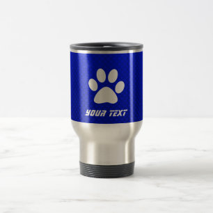 Blauer Tatzen-Druck Reisebecher
