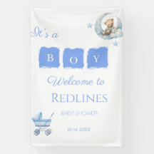 Blauer Teddybär It's a Boy Baby Shower