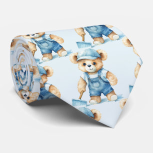 Blauer Teddybär Krawatte