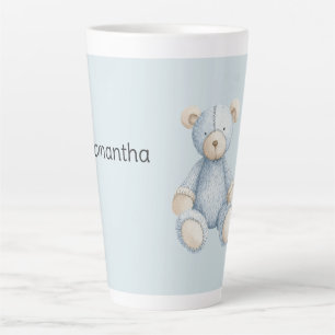 Blauer Teddybär Milchtasse