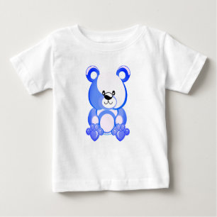 Blauer Teddybär, Plüschspielzeug, zeichnend Baby T-shirt