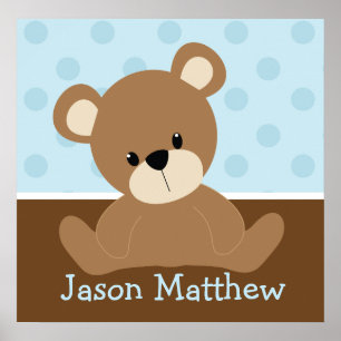 Blauer Teddybär Poster