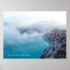 Blauer Teignebel aus dem Schwefelkrater Poster
