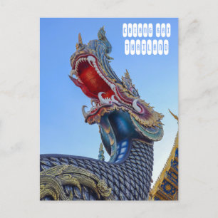 Blauer Tempel in Chiang Rai Thailand Postkarte