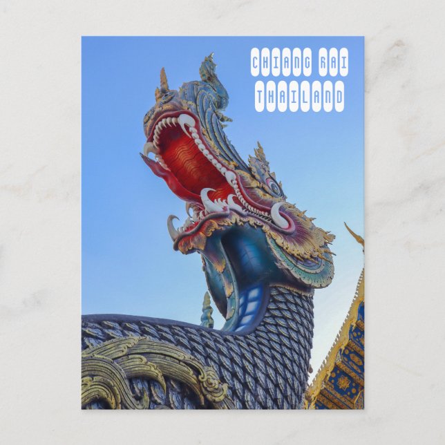 Blauer Tempel in Chiang Rai Thailand Postkarte (Vorderseite)