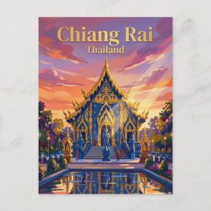 Blauer Tempel Thailand Postkarte