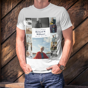 Blauer Text - Grenze von 12 Fotos zum Leben T-Shirt