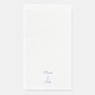 Blauer Text Weiße Hochzeit Serviette