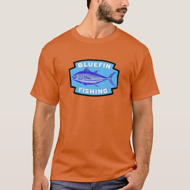 Blauer Thunfisch-Angeln  T-Shirt (Vorderseite)