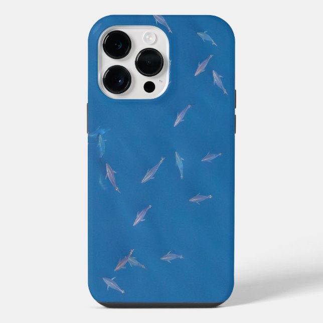 Blauer Thunfisch Purzelbaum schlagend iPhone Hülle (Rückseite)