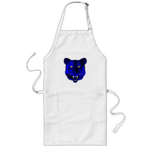 Blauer Tiger Lange Schürze