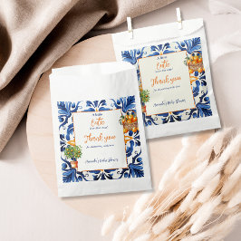 Blauer Tile Süsse Orange Citrus Baby Duschdekor Geschenktütchen