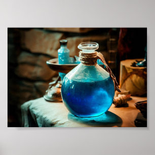 Blauer Ton im Alchemy-Labrador Poster