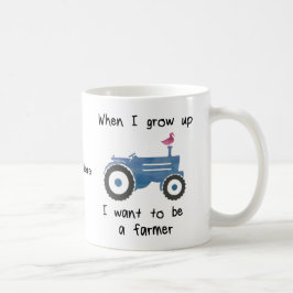 Blauer Traktor u. Ente-ICh wollen, um ein Landwirt Kaffeetasse