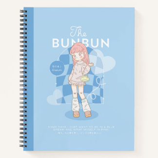 Blauer Traum Rosa Notizbuch