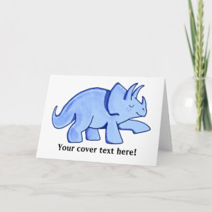 Blauer Triceratops Karte