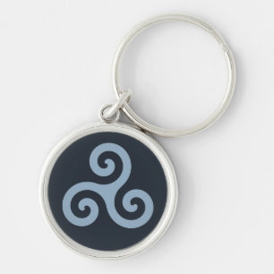Blauer Triskelion Schlüsselanhänger