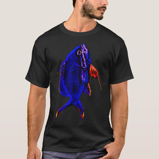 Blauer Tropenfisch T-Shirt (Vorderseite)