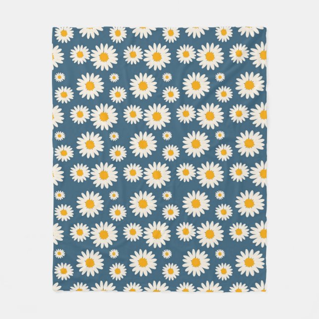 Blauer tropischer Blütensommer des botanischen Frü Fleecedecke (Vorderseite)