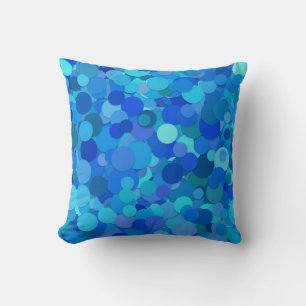 Blauer Türkis Glitter Pailletten Kissen