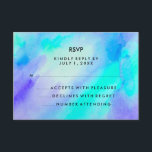 Blauer Türkischer Wasserfarben Blick Bat Mitzvah U RSVP Karte<br><div class="desc">Diese Bat Mitzvah RSVP Karten sind mit dem trendigen und beliebten Aquarell-Look ausgestattet. Hübsche Blautöne und türkisfarbene Farbnuancen im Hintergrund.</div>