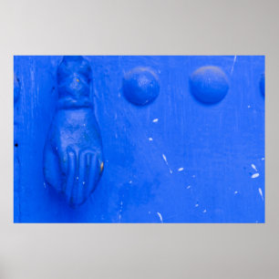 Blauer Türknopf Poster