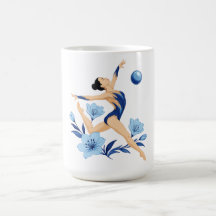 Blauer Turner mit Blumen