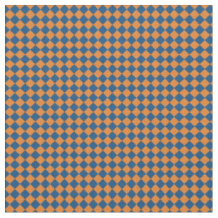 Blauer u. orange Harlekin Stoff