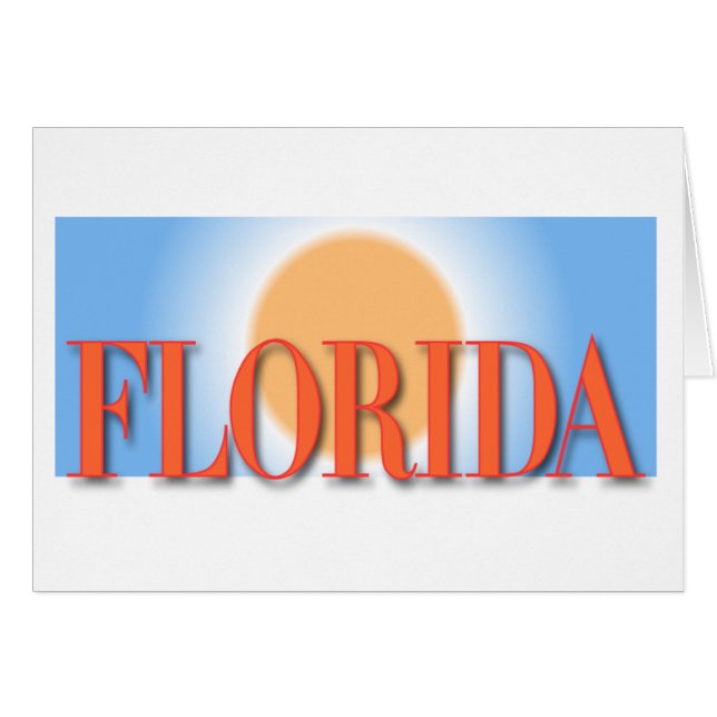 Blauer u. orange Sonnenuntergang Floridas (Vorderseite (Horizontal))