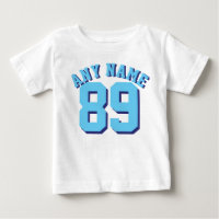 Blauer u. weißer Sport-Jersey-Entwurf des Baby-|