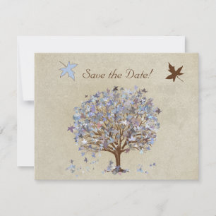 Blauer und brauner Baum - Einladung zum Hochzeitsf