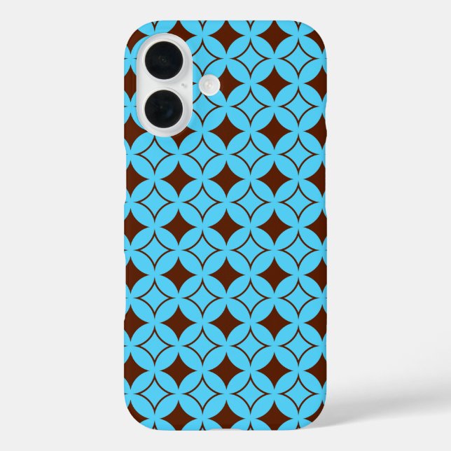 Blauer und brauner Shippo Case-Mate iPhone Hülle (Rückseite)